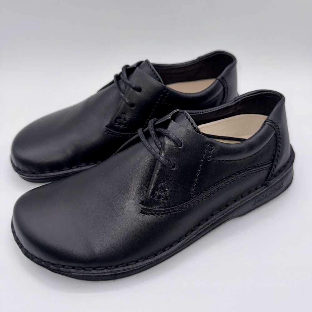 Birkenstock Memphis Shoes Women's Size 6 EU 37 Black Leather - Picture 9 of 15